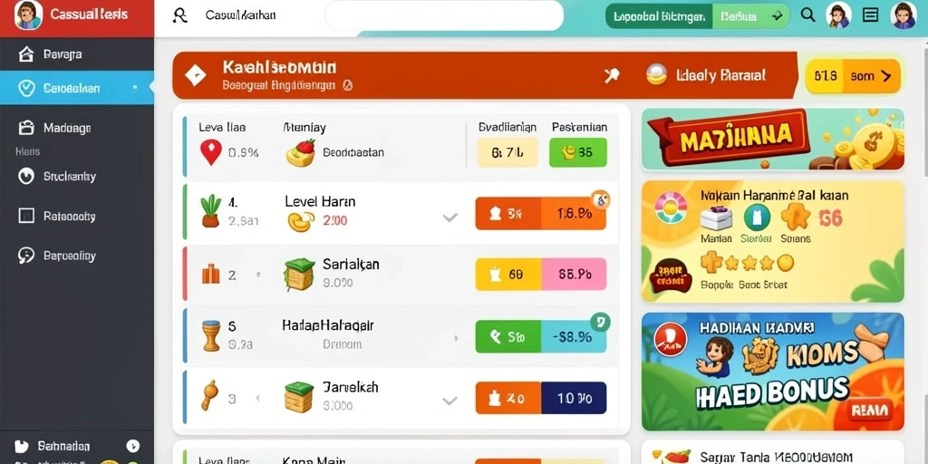 Screenshot menggambarkan salah satu level menantang dalam permainan.