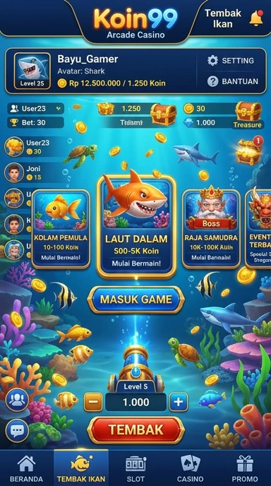 koin99 — menu pengaturan